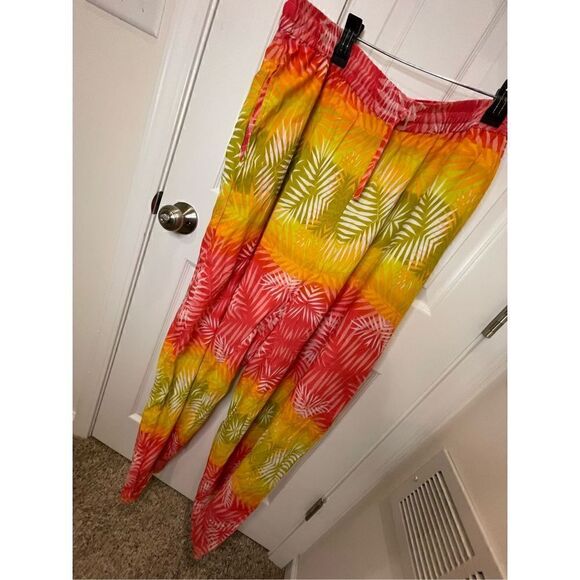 Ashley Stewart 22/24 lined beach pants multicolored NWT - Picture 1 of 8